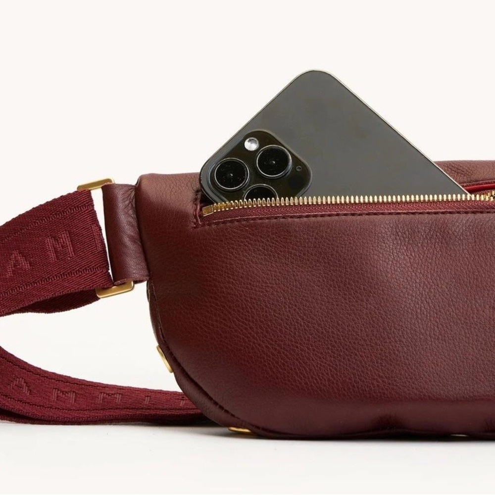 Hammitt NWTS
CHARLES CROSSBODY MED - Cherrywood Pebble/Brushed Gold - Picture 2 of 3